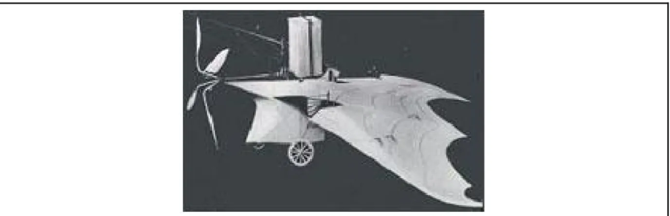 Figure 1 : L'avion Eole de Clément Ader - premier aéronef motorisée à quitter le sol en 1890 