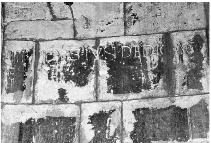 Figure 40 : Inscription de l'église Notre-Dame de Salagon de Mane  (04). Cl. J. Michaud CIFM/CESCM 