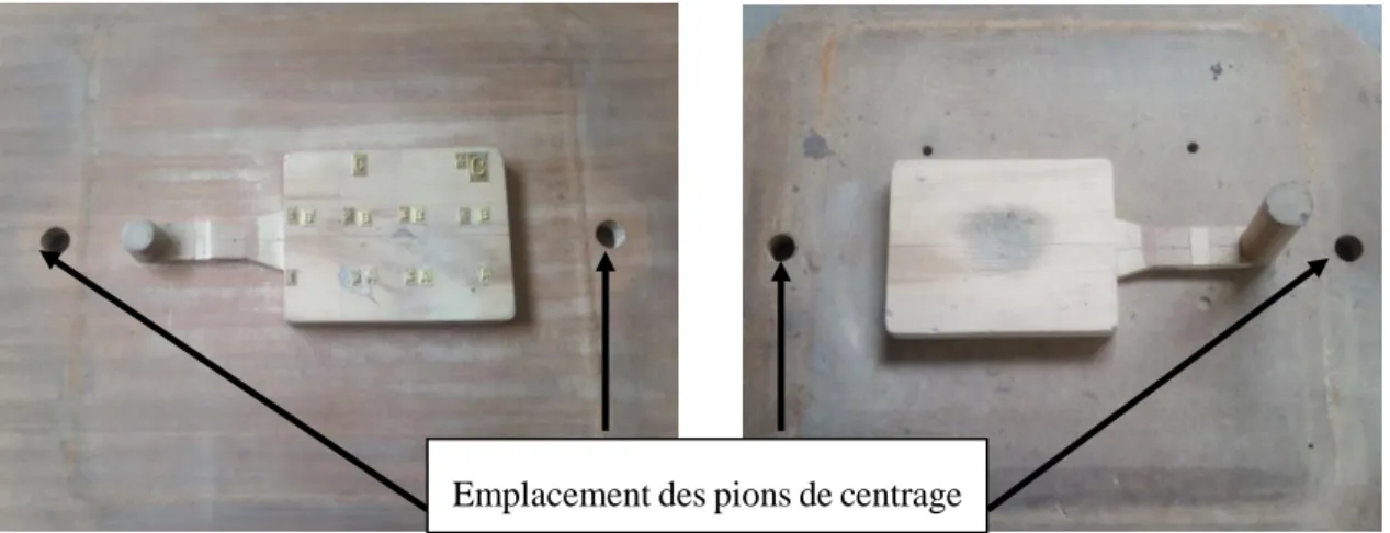 Figure III-10 : plaque-modèle inférieure   Figure III-11 : plaque-modèle supérieure 