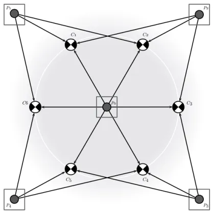 Figure 5 - Patron d'acquisition d'une placette forestière par un dispositif lidar terrestre 