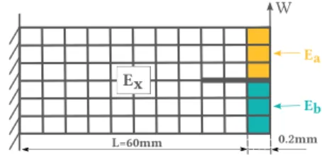 Figure 3.17 – Implementation of mixed boundary conditions in PGD. E x is the longitud-
