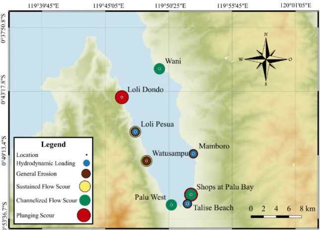 Figure 4: A selection of site locations visited during the field investigation. 293 