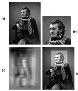 Fig. 1: Cropping detection using CNN. (a) represents the original image I A , (b) represents the