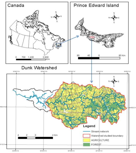 Figure 1. Dunk River Watershed location. 