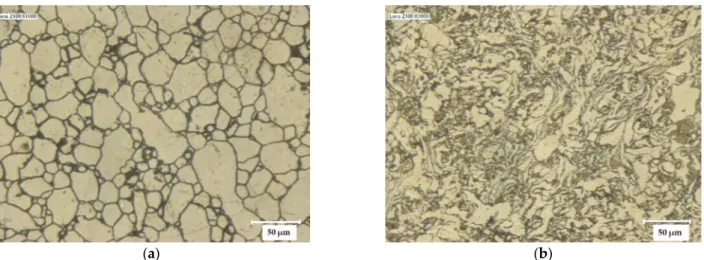 Figure 5. Optical images of the sintered samples: (a) AA7075-S, (b) AA7075-MS.