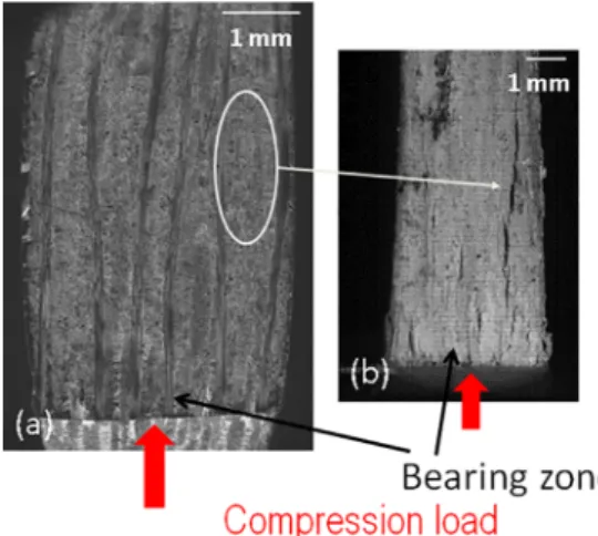 Fig. 19. Damage appearance related to the microstructure: (a) before testing,
