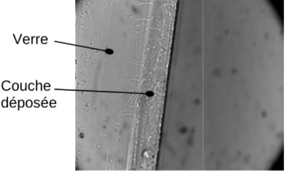Fig. 7. Variation de la transmission par rapport  à la masse de sable projetée