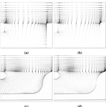 Fig.   15. Streak  lines  on  the  suction  and  pressure  side  for  LES2  no inj.   (a)  and 