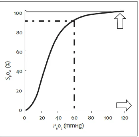 Figure 2 : Courbe de dissociation de l’hémoglobine 