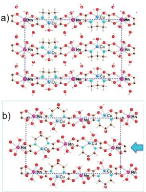 Figure 7. Molecular complexes used as ligands: (a) Cupba; (b) CupbaOH. Col- Col-our code: blue, Cu; light blue, N; red, O; brown, C; pink, H.