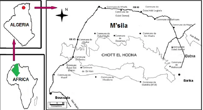 Figure 1. The area study is located in North-Central of Algeria. 