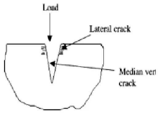 Figure I.5 : Illustration schématique de la propagation des fissures sous l’impact d’une 