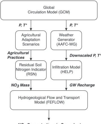 Figure 3 presents the general workflow followed to model the evolution of [NO 3 ] in groundwater of the PEI aquifer system,