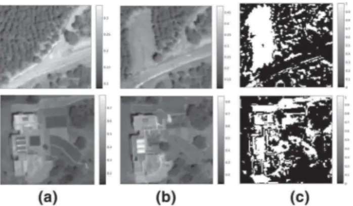 Fig. 5 a Image X1 and b image X2 acquired on June 21, 2005 and June 27, 2010, respectively