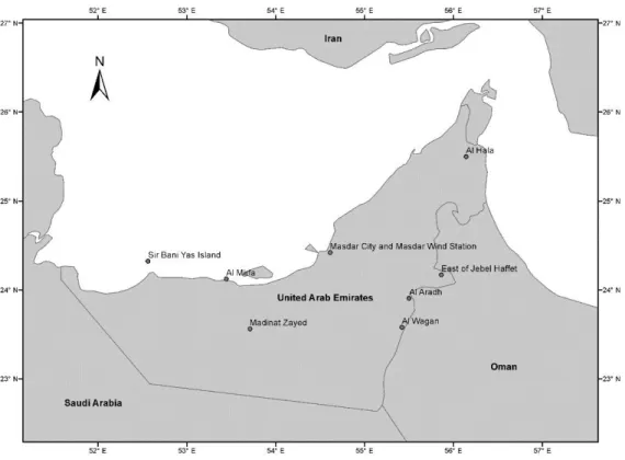 Figure 1. Geographical location of the meteorological stations. 700 