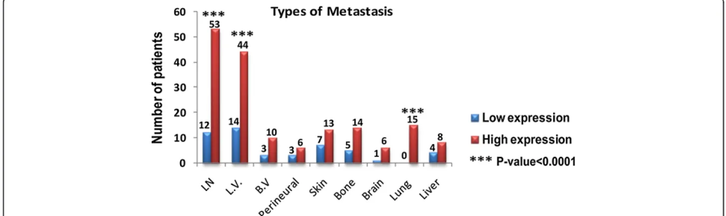 Table 1 Univariate analysis of different factors that could affect level of MMP-9 expression