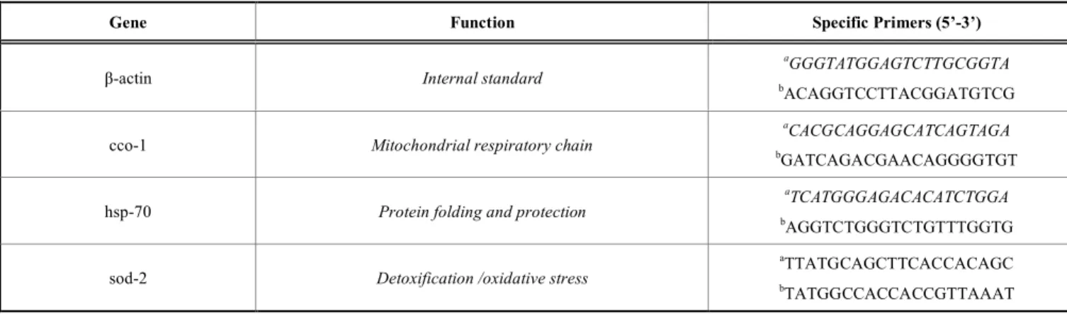 Table 1.  Sequences of Specific Primer Pairs used in Quantitative Real-time PCR Analyses 