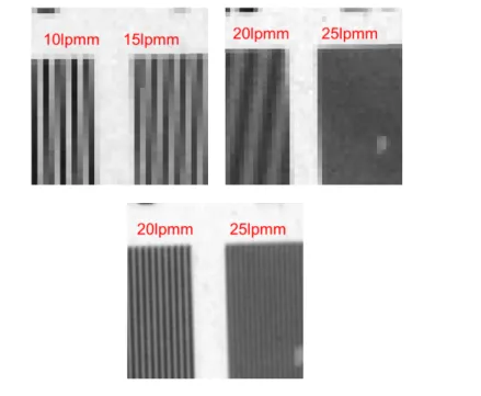 Figure 4.19 shows the interpolated (left) and superresolved images (right). We can see that for M = 3, the interpolated image fails to show details on the center of the crack