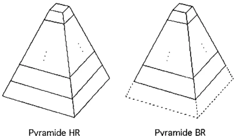 Figure 3.1  : pyramides multirésolutions 