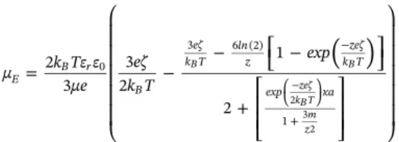 Table 1 summarises the parameters considered in this study. The surfactant used to stabilize the latex is a carboxylic acid with a  dis-sociation constant K a equal to 10 −5 .