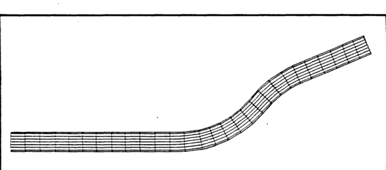 Fig. 2 MAILLAGE TRACE A LA MAIN SUR LE CANAL 