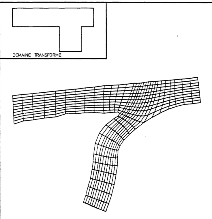 Fig. 4 PREMIER MAILLAGE CURVILIGNE DE  M I R I B E L 