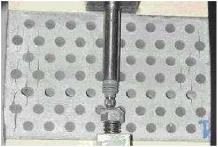 Fig. 2.7: Faciès de rupture au début de l'essai de compression : initiation des ssures sur les