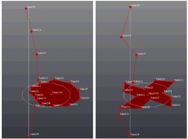 Fig. 11. (from left to right): modal shapes of the 2nd flexural mode and the lobed mode (4,3) captured by the accelerometers.
