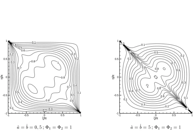 Fig. 2.1 - Isovaleurs du module du facteur d'amplication du schma rbv.