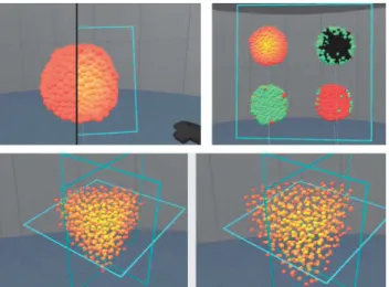 Fig. 4. Prototype II: Multiple cut planes can be placed in the scene. Each cut plane defines a half-space to be culled