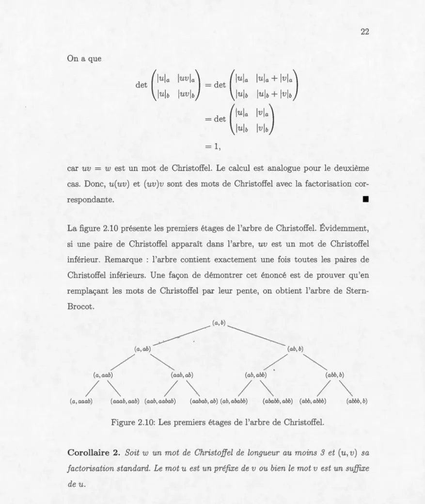 Figur e  2. 10:  L es  pr e mi e r s  étages  d e  l' ar br e  d e  Christoffel. 