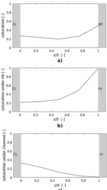 Fig. 4. In-plane saturation profiles obtained with the MIPNM ( a = 20%) compared to the experimental data available in [6] (Case A03 in this Ref