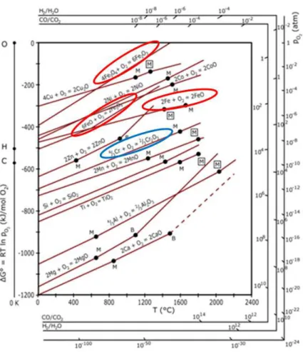 Figure 1.2 : Schéma de la surface d’un oxyde de type breakaway sur un acier inoxydable