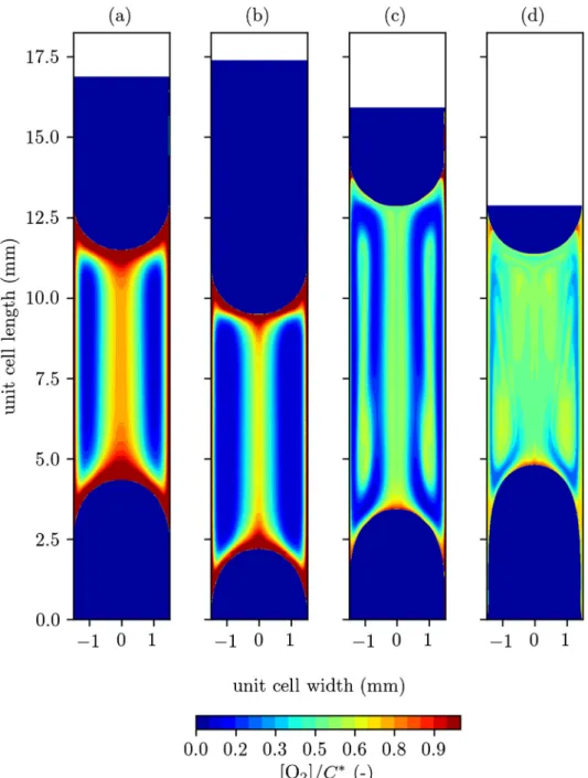 Fig. 5. Examples of dissolved gas distribution in slug (results obtained via the PLIF-I technique in Butler et al
