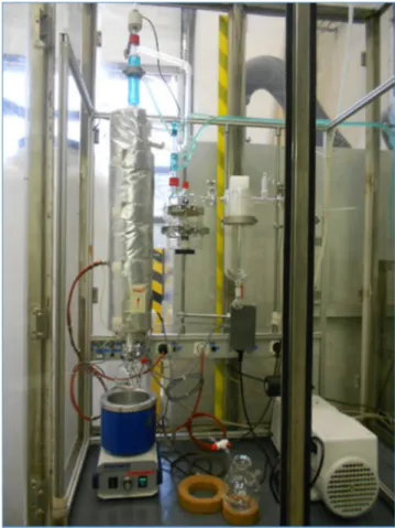 Fig. 7 – Experimental batch distillation column. Model LABODEST ® HRS 500C of Fischer Technology.