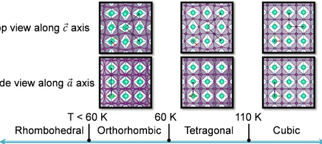 Figure I.2 | STO phase transitions as a function of bulk temperature. Adapted from the X.Gao work 