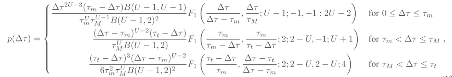 Fig. 4. Mean value and quantiles of the delay spread and the dynamic range versus destination distance d 0 (lines: predicted, markers: experimental).