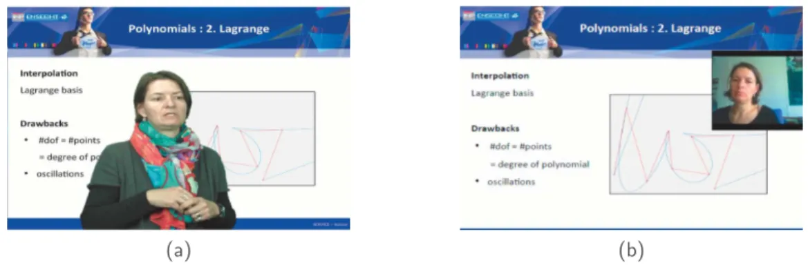 Fig. 9 Videos produced by Teacher1 using (a) the proposed software and (b) Apowersoft.