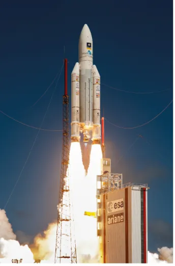 Figure 2: Ariane 5 take off . From www.arianespace.com [4].