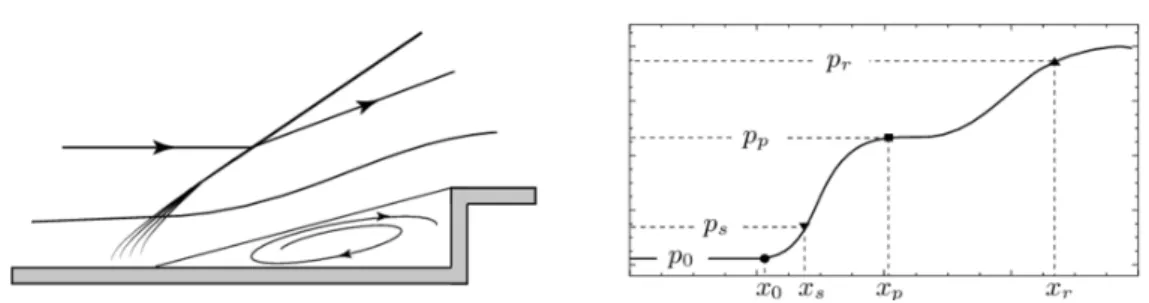 Figure 1.7: Supersonic flow over forward-facing steps from Matheis &amp; Hickel (2015)[8]