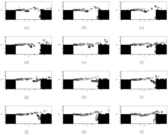 Figure 2.10: Vorticity ω z development over a characteristic period.