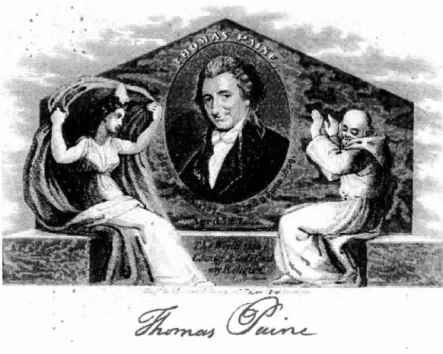 Illustration  g l orifiant  Paine tirée du  li vre  de Gilbert Yale , Th e Life  ofThomas  Paine  (New York ,  1841)