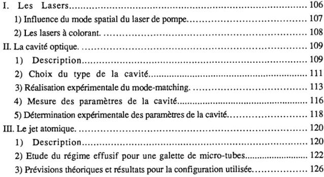 Table des  Matières  v 