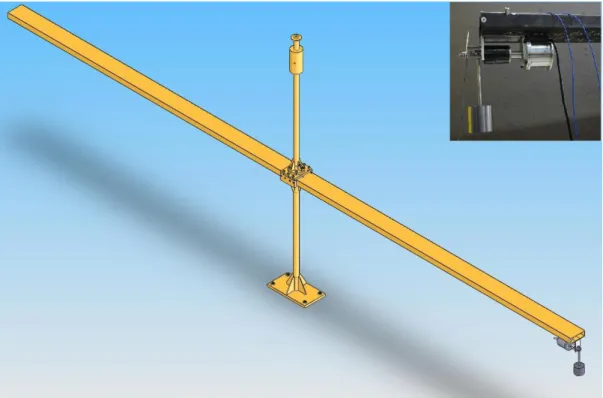 Fig. 4 – Modèle structure du pont en cours de construction muni de l’actionneur électromécanique