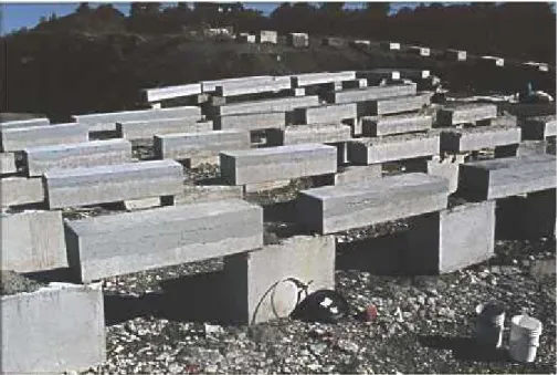 Figure 4.2: Support en béton armé de section 400x600 mm et de longueur 2 m  sur le site d’exposition à Québec 
