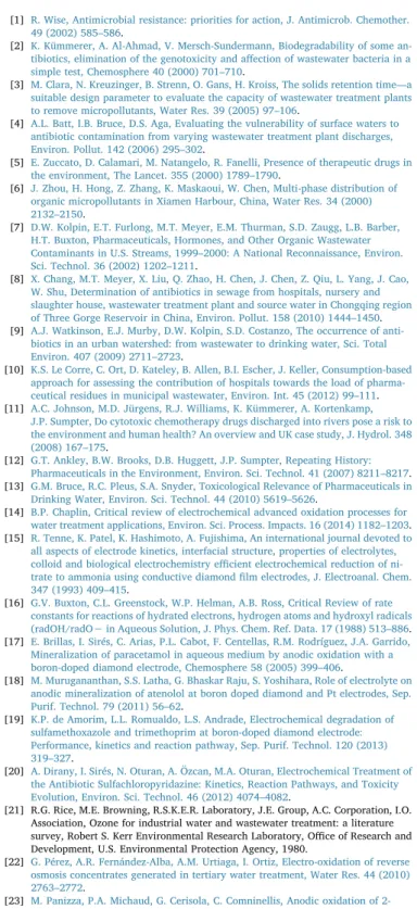 Fig. 7 presents the experimental and simulated variation of the CIP concentrations during electrolysis in diﬀerent solutions (single and multi-component solutions).