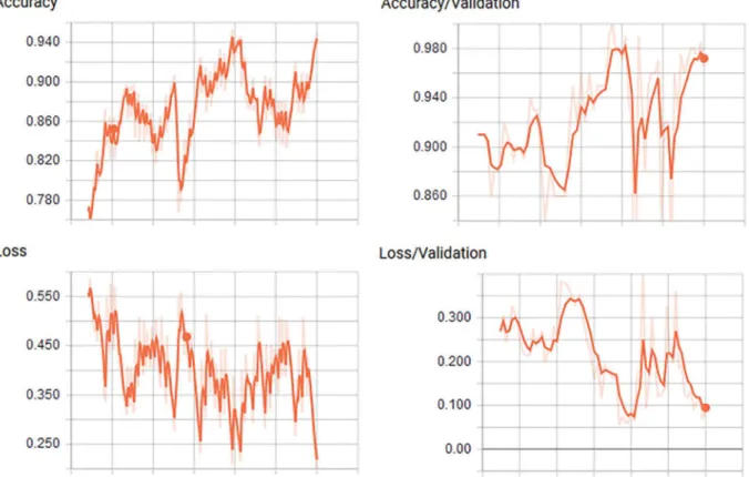 Fig. 19. Diﬀerent results of classiﬁcation from Tensorboard.Table 2