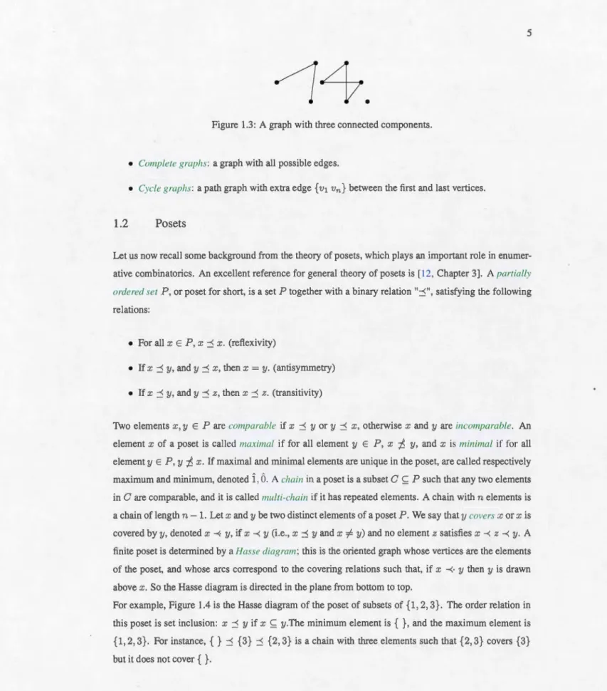 Figure  1. 3 :  A  gra ph  with  thr ee co nn ecte d  com p onents. 