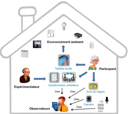 Figure 3. Interaction entre les différents acteurs de l’expérimentation