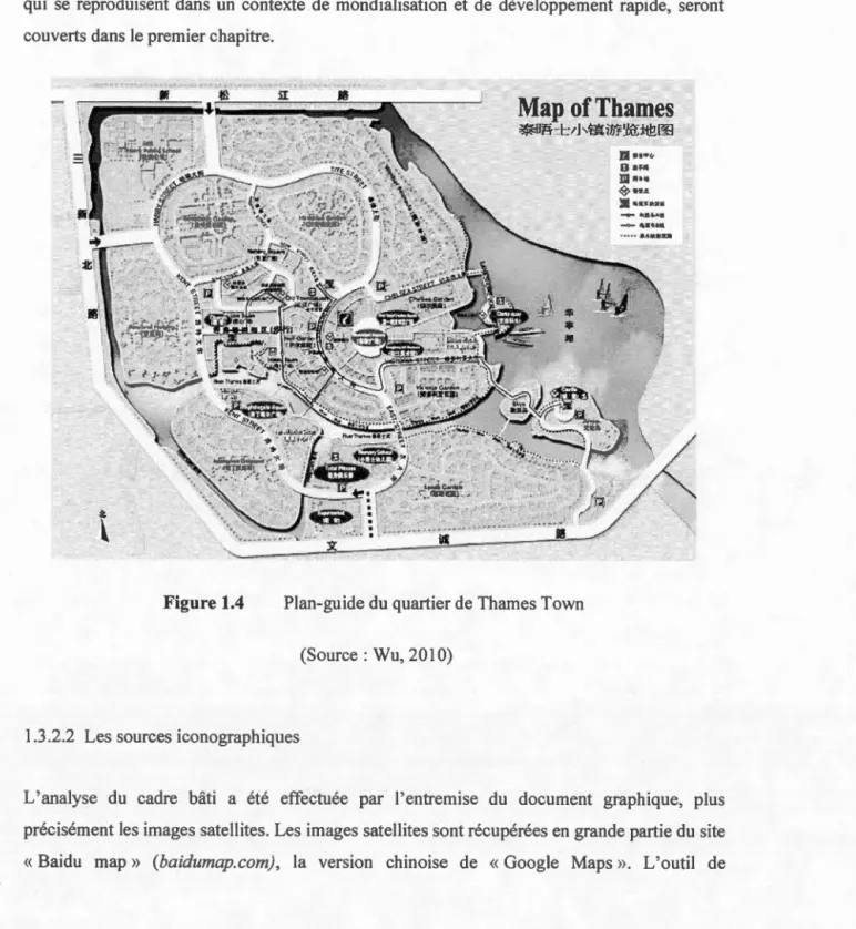 Figure 1.4  Plan-guide du quartier de  Thames Town 